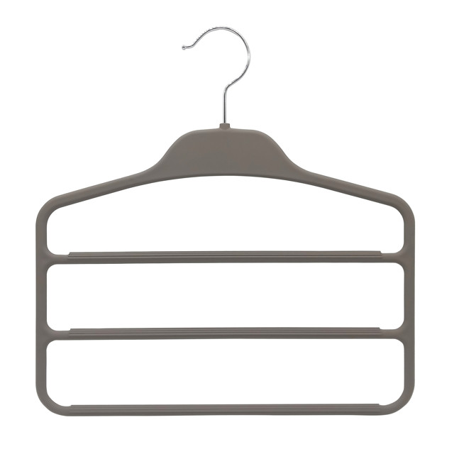 вешалка для брюк TODELIA Мягкость/Soft Touch 36,5см 3 уровня пластик, резиновое покрытие
