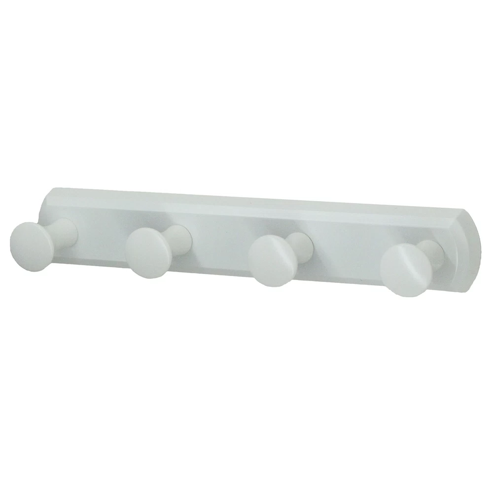 Вешалка для ванной WasserKraft 4 крючка на шуруп металл белая (K-1074W)