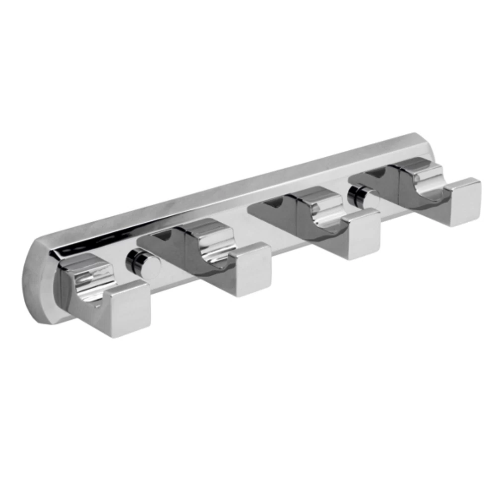 Вешалка для ванной WasserKraft Lippe K-6500 4 крючка на шуруп металл хром (K-6574)