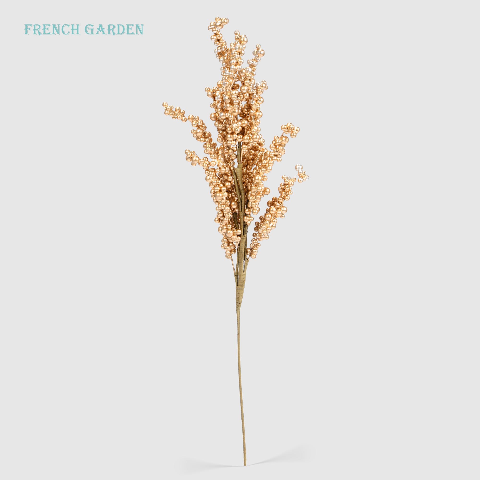 Ветвь с ягодами French garden золотистая 68 см