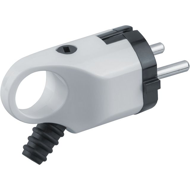 вилка NAVIGATOR NCA-PL03 16A IP20 с/з угловая белый