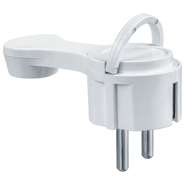 вилка NAVIGATOR NCA-PL06 16A E-WH с/з плоская белый