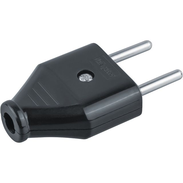 вилка NAVIGATOR NCA-PL07 6A IP20 б/з прямая черный