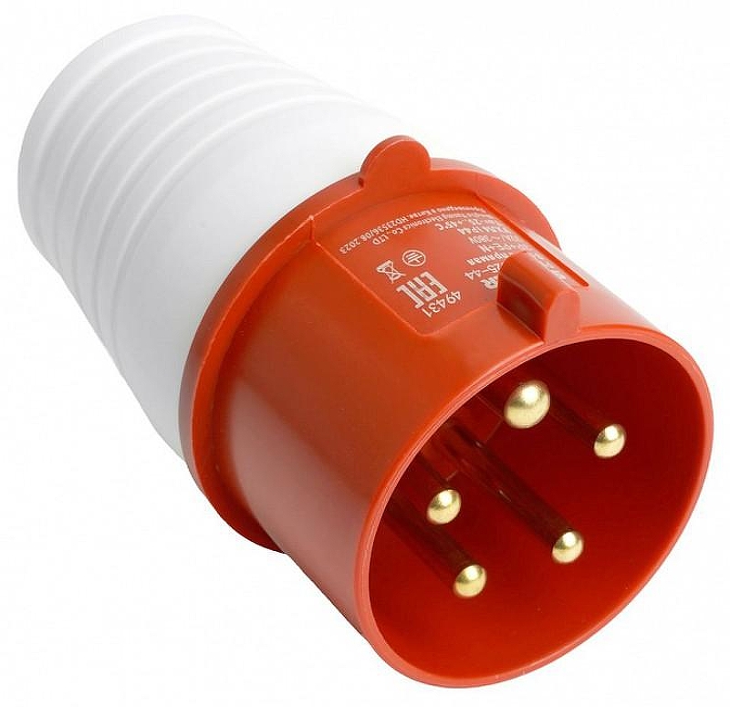 Вилка прямая 3P+PE+N Stekker ST 49431 цвет Красный