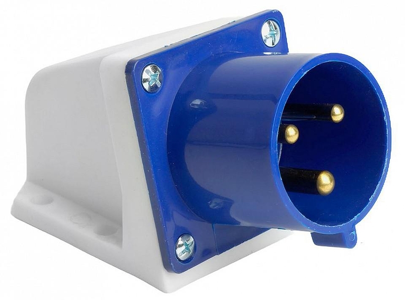 Вилка угловая 2P+PE Stekker ST 49445 цвет Синий