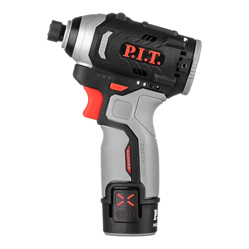 Винтоверт ударный аккумуляторный бесщеточный P.I.T. PSD12K-120A/2 12 В 2 Ач Li-Ion 2 АКБ и ЗУ