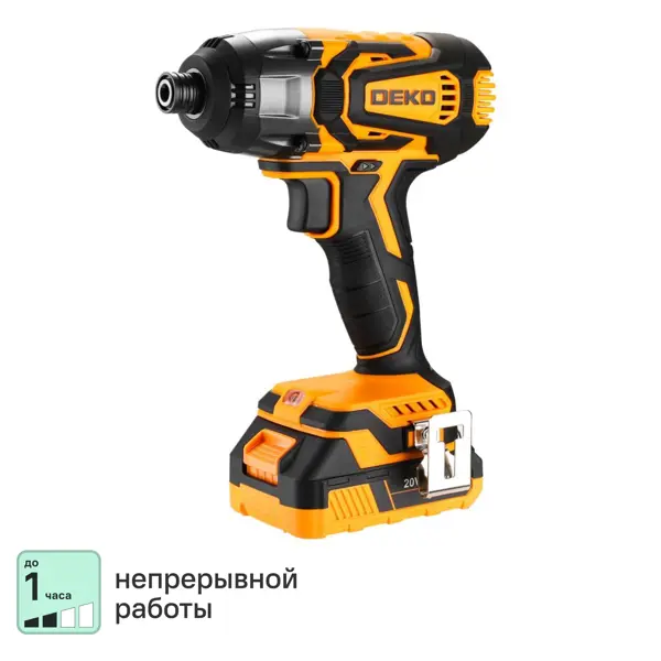Винтоверт ударный аккумуляторный Deko DKTS20-LI, 20 В Li-ion 2 Ач