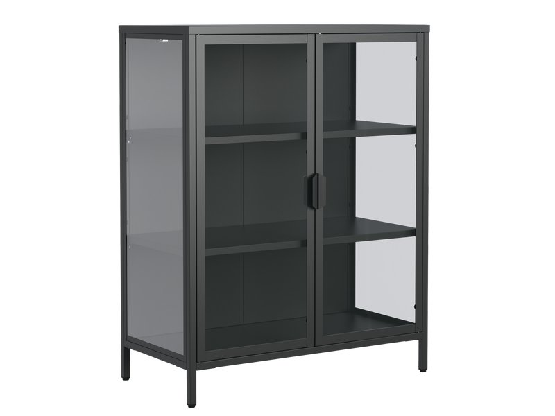 Витрина Листел 2-80x101 Черный