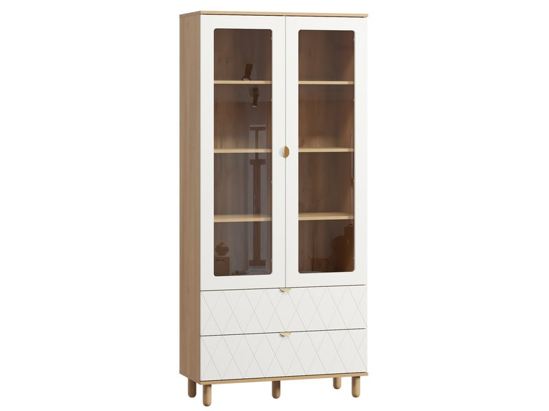 Витрина Теджонс 2-93x204 Ромб Белый