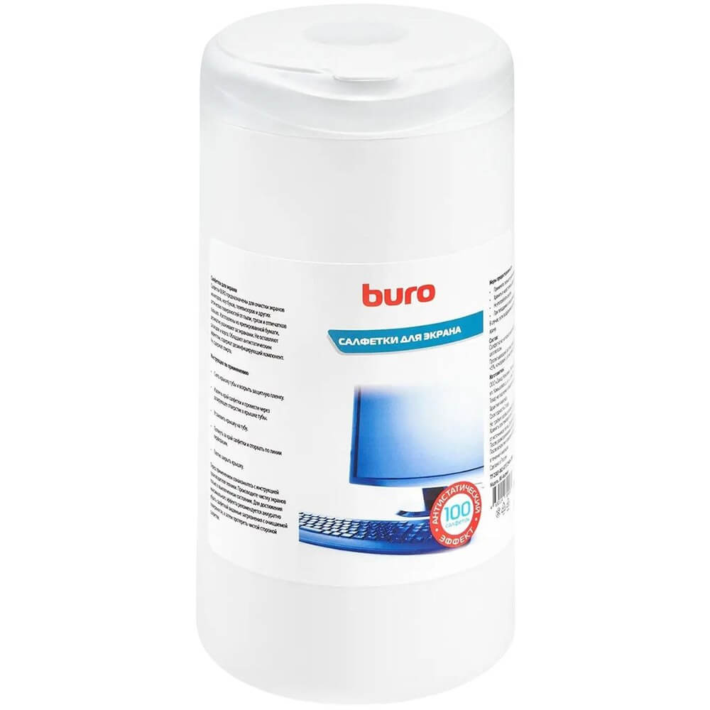 Влажные салфетки Buro BU-Ascreen для экранов, 100 шт (483759)