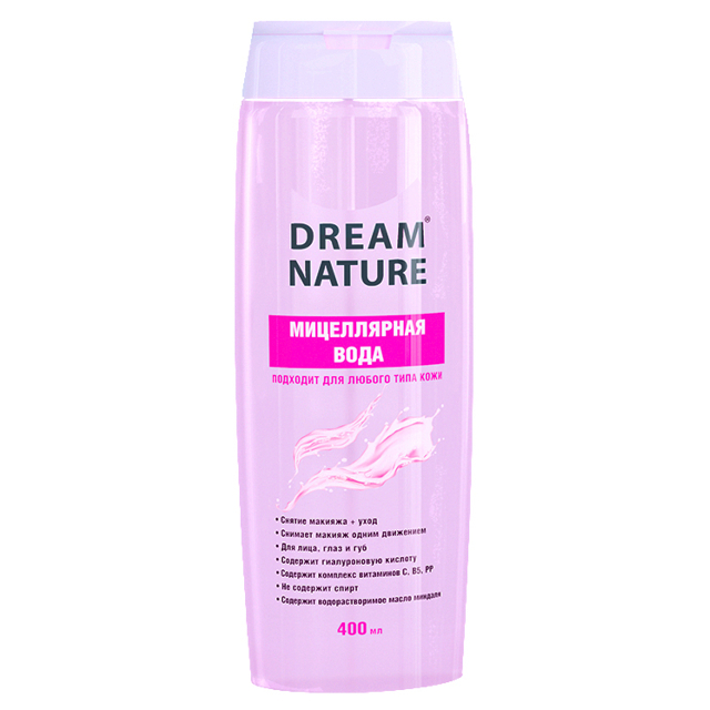 вода мицеллярная DREAM NATURE для всех типов кожи 400мл