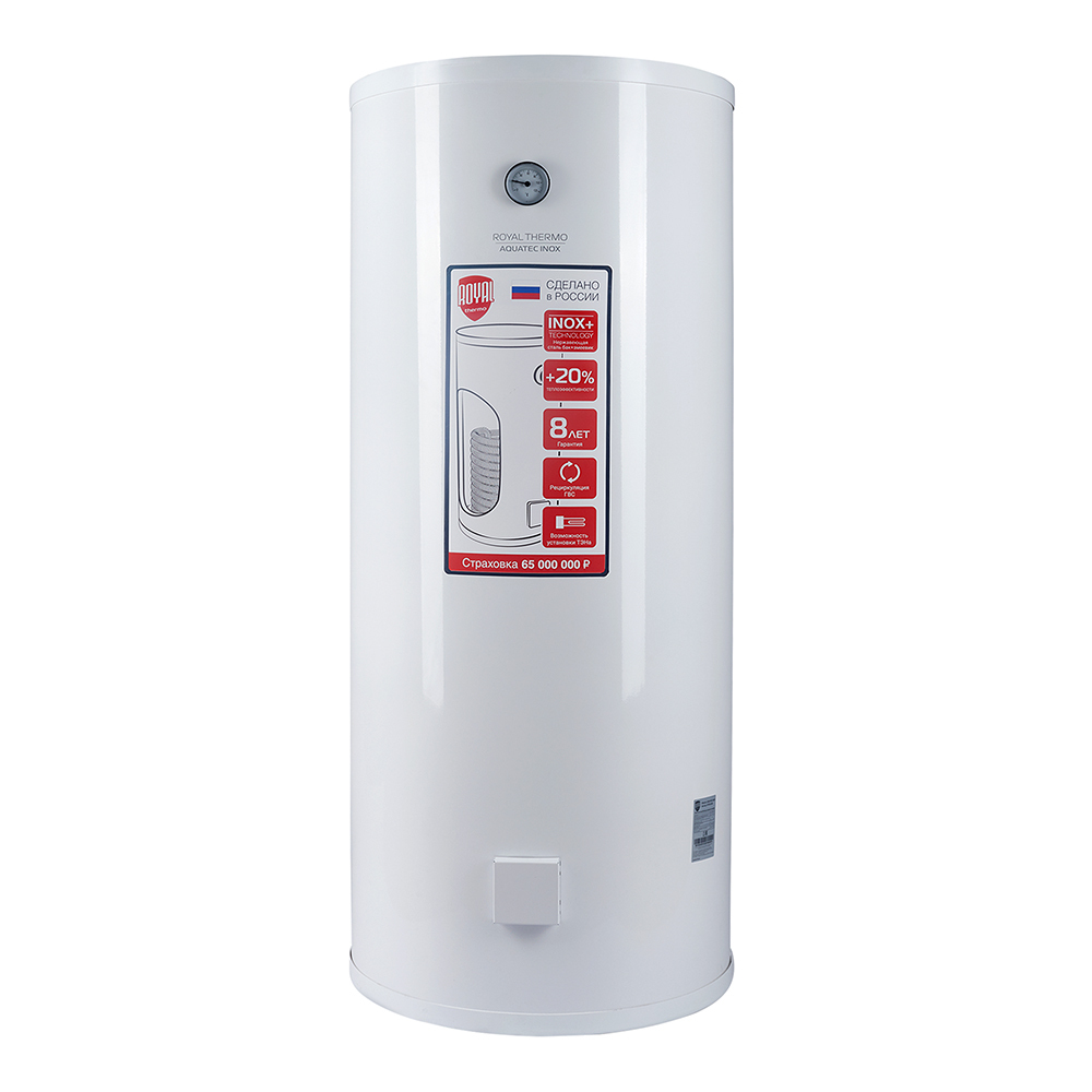 Водонагреватель накопительный Royal Thermo Aquatec Inox RTWX 200 косвенного нагрева 200 л 35 кВт напольный вертикальный
