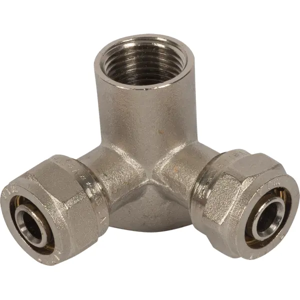 Водорозетка проходная Valtec 1/2"x16 мм ВР никелированная латунь VTM.334