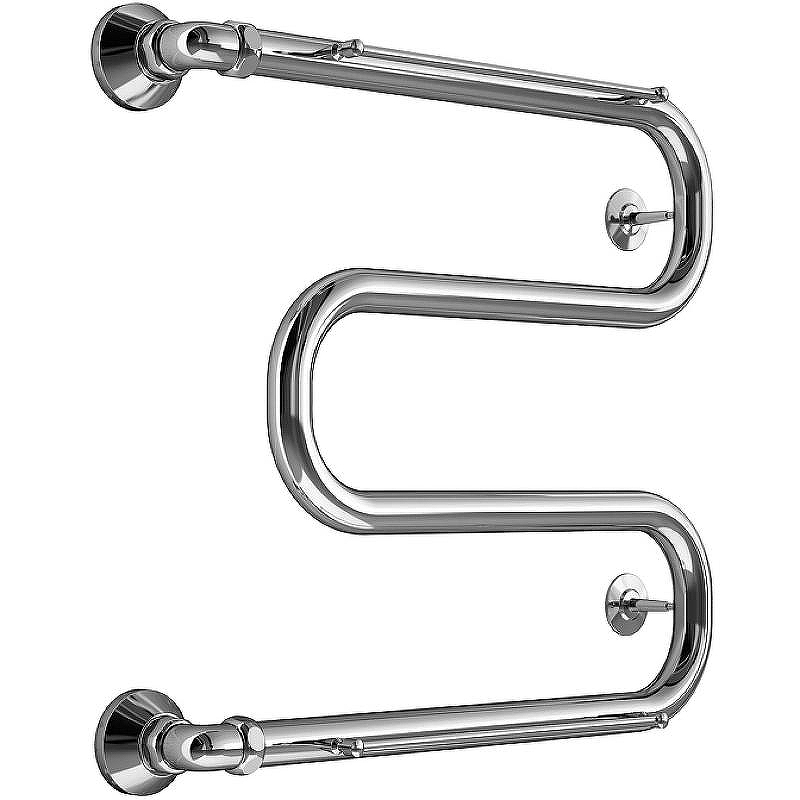 Водяной полотенцесушитель Melodia della vita Simple Shelf М-образный 60х60х1 MTRSS6060 с полкой Полированная сталь