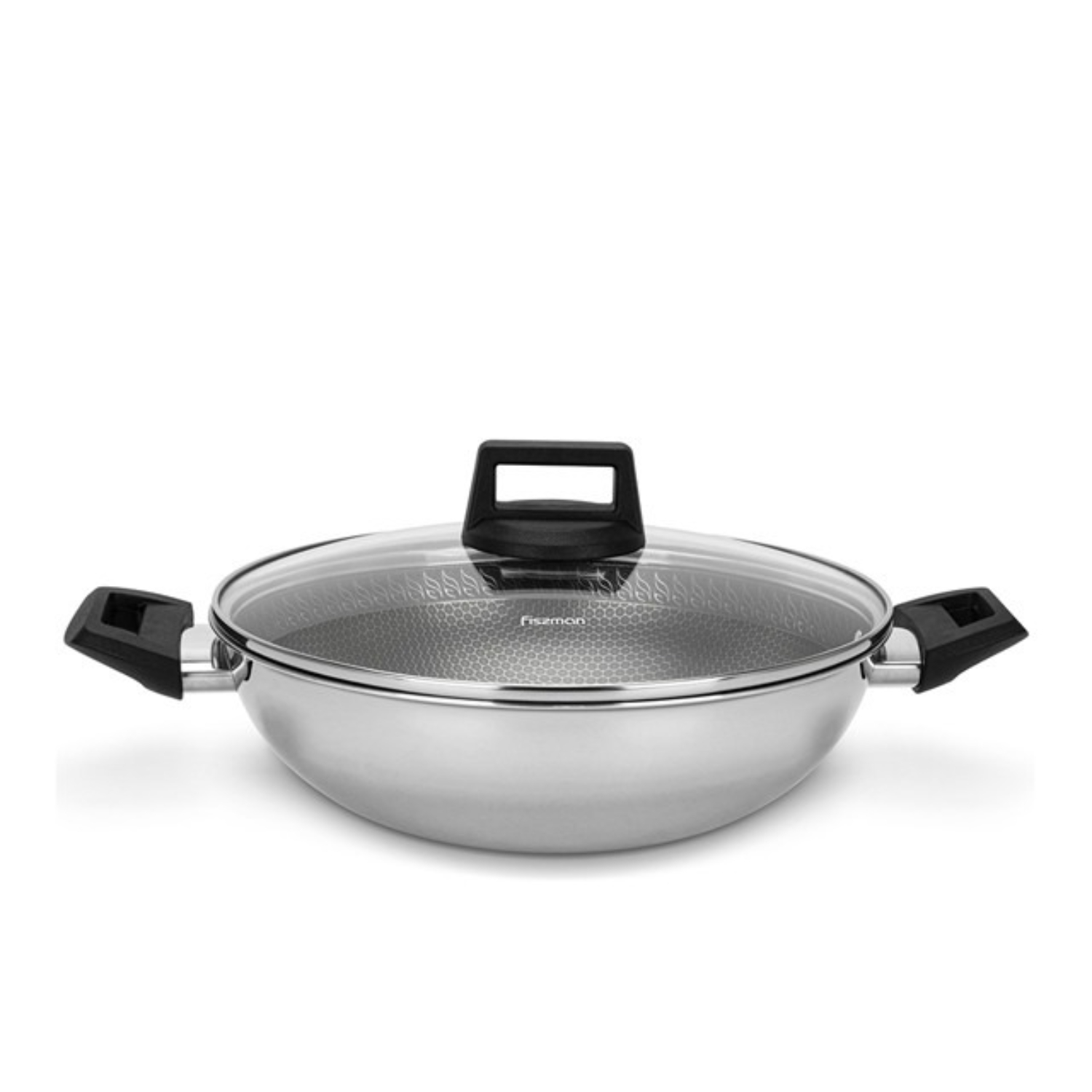 Вок Fissman Ironchef 5456 нержавеющая сталь, антипригарное покрытие, 28x8,5 см