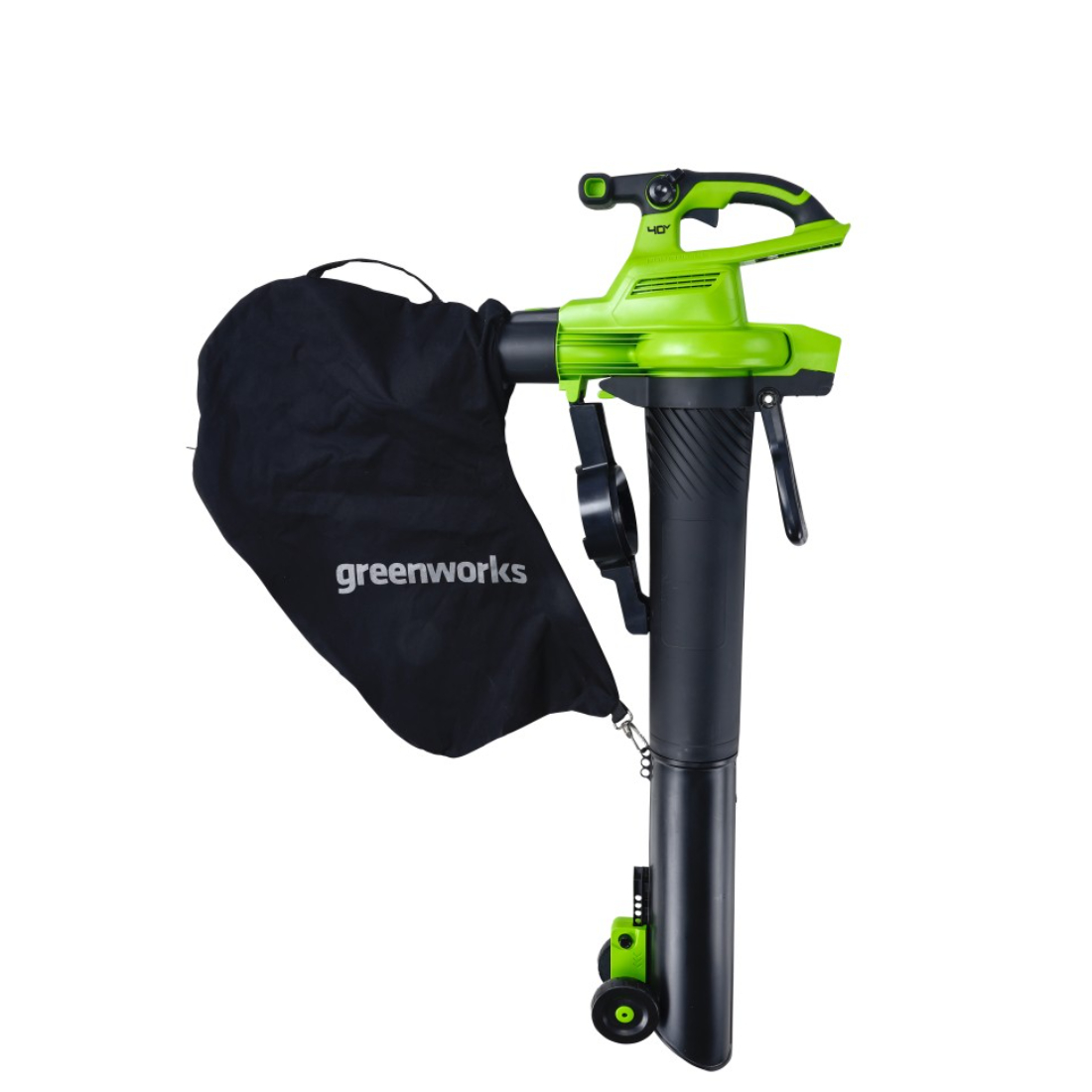 Воздуходув-пылесос садовый аккумуляторный Greenworks GD40BVII, 40V, бесщеточный, c 1хАКБ 5Ач и ЗУ (2406907UG)