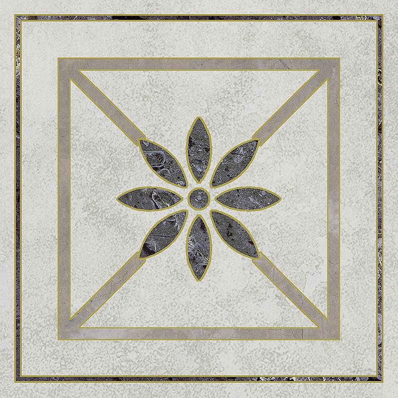 Вставка Kerama Marazzi Серенада 2 лаппатированный обрезной OS/A285/SG606220RL 7,2х7,2 см