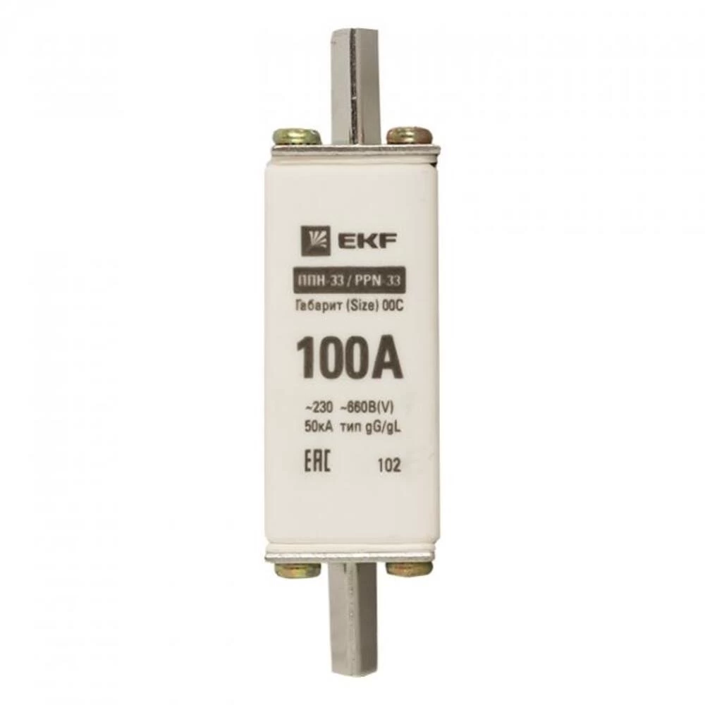 Вставка плавкая EKF ППН-33 100А 50 кА 660 В (fus-33/100)