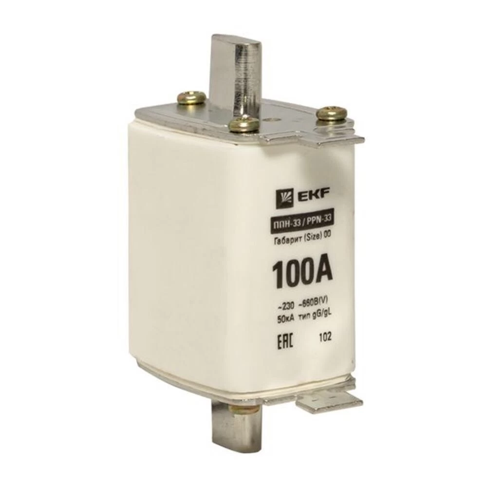 Вставка плавкая EKF ППН-33 100А 50 кА 660 В (fus-33/160/100)