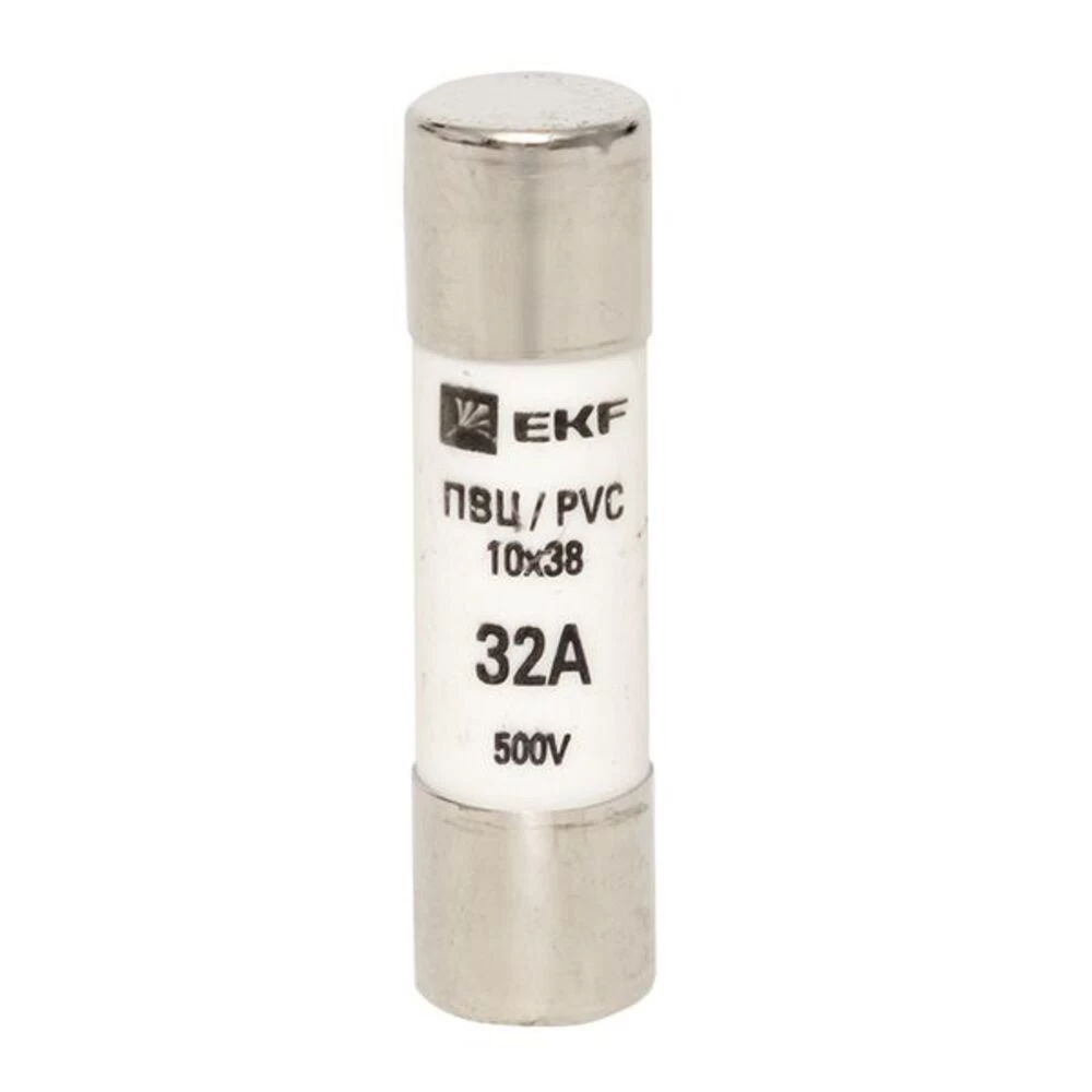 Вставка плавкая EKF ПВЦ 32А 50 кА 500 В цилиндрическая (pvc-10x38-32)
