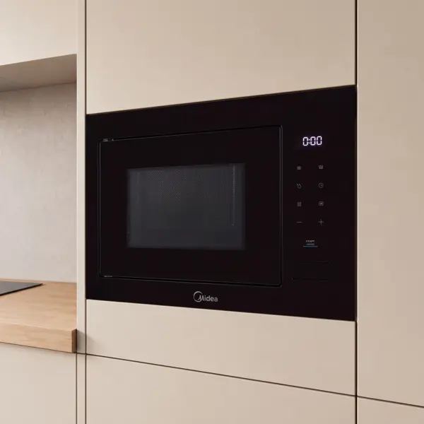 Встраиваемая микроволновая печь Midea MI92200GB 20 л 60x35x38 см сенсорное управление цвет черный