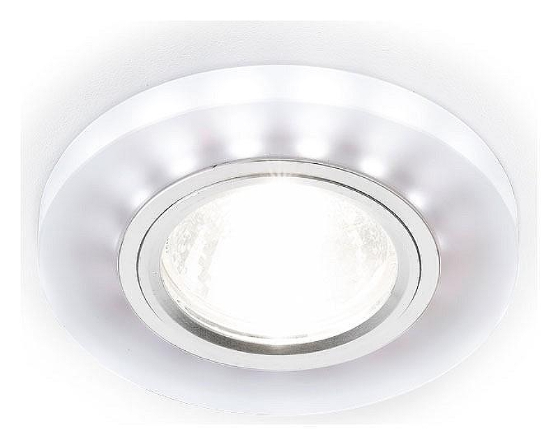 Встраиваемый светильник Ambrella Light S S214 WH/CH/WH цвет Прозрачный, Хром