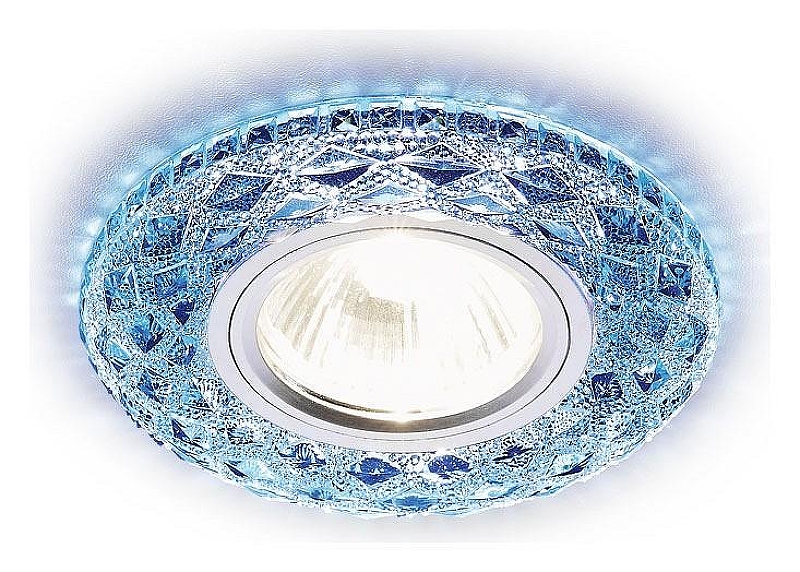 Встраиваемый светильник Ambrella Light S S288 BL цвет Голубой, Хром