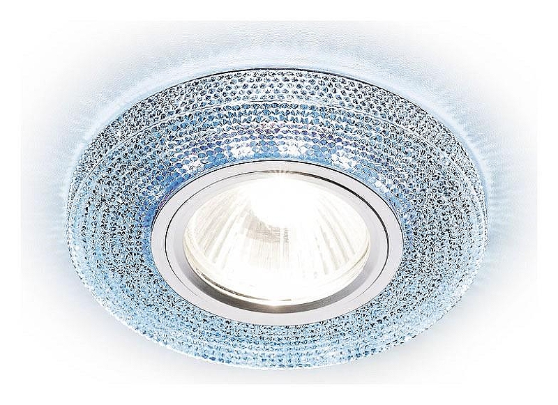 Встраиваемый светильник Ambrella Light S S290 BL цвет плафона/подвески Голубой, цвет арматуры Хром