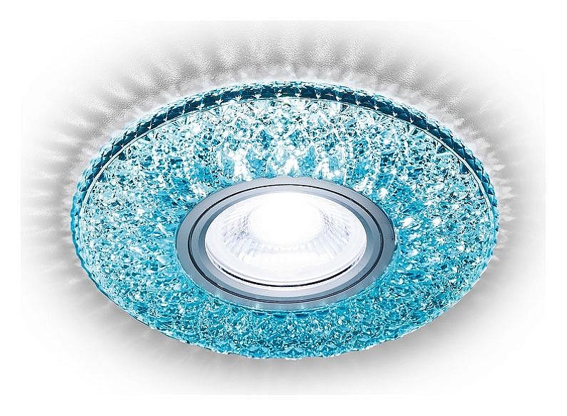 Встраиваемый светильник Ambrella Light S S333 BL/WH цвет Голубой, Хром