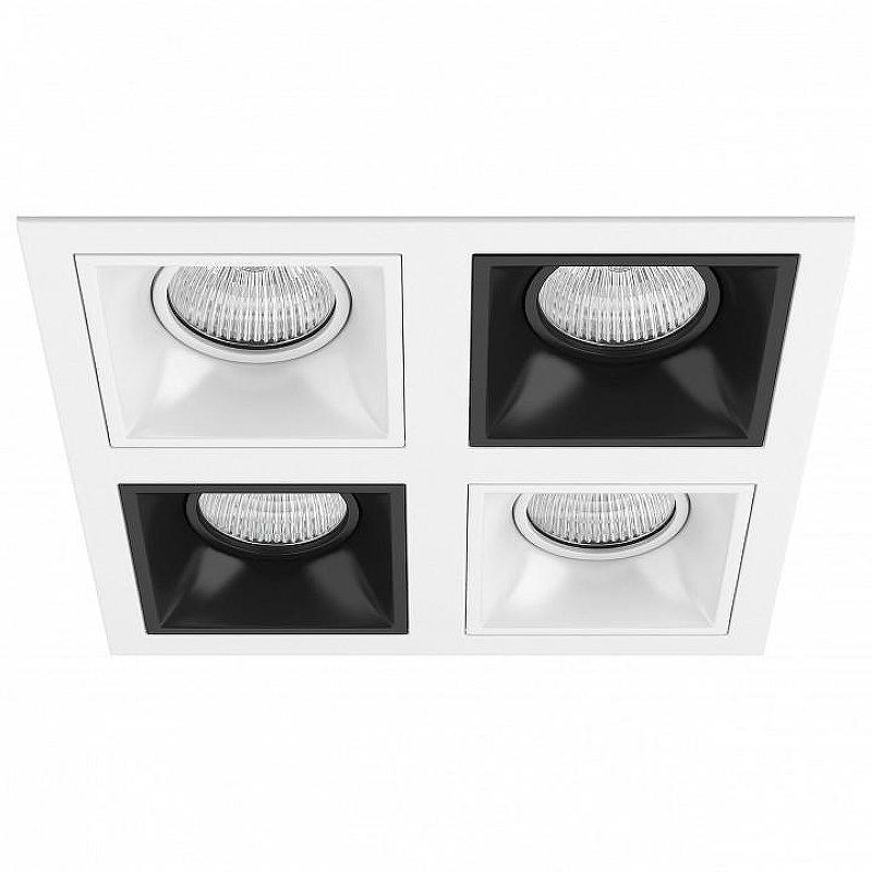 Встраиваемый светильник Lightstar Dom1no D54606070607 цвет Белый, Черный