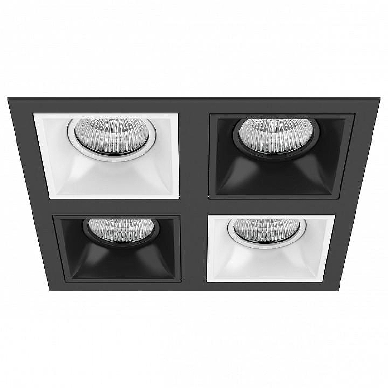 Встраиваемый светильник Lightstar Dom1no D54706070607 цвет Белый, Черный