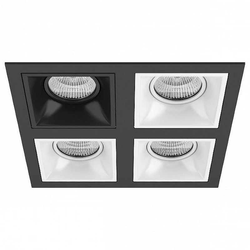 Встраиваемый светильник Lightstar Dom1no D54707060606 цвет Белый, Черный