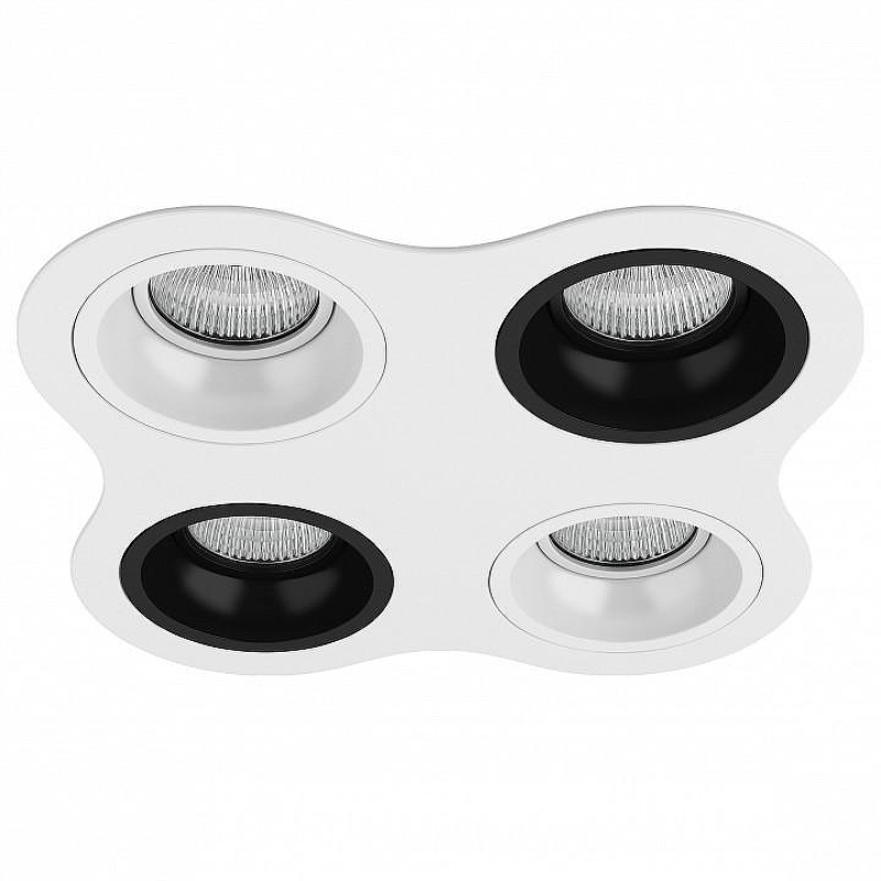 Встраиваемый светильник Lightstar Dom1no D64606070607 цвет Белый, Черный