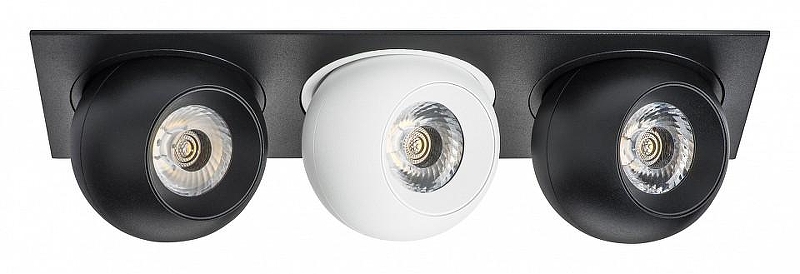 Встраиваемый светильник Lightstar Intero BALL i537746474 цвет плафона/подвески Белый, Черный, цвет арматуры Черный
