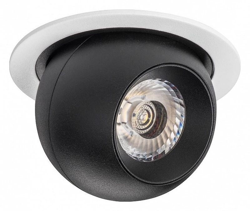 Встраиваемый светильник Lightstar Intero BALL i61674 цвет плафона/подвески Черный, цвет арматуры Белый