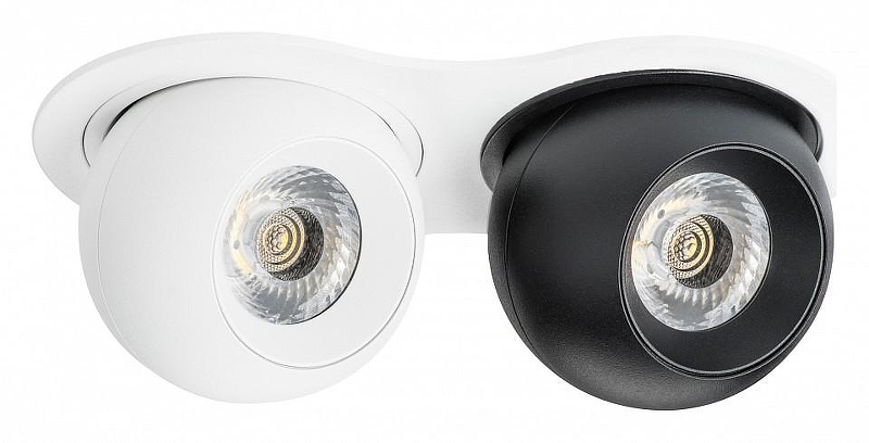 Встраиваемый светильник Lightstar Intero BALL i6266272 цвет плафона/подвески Белый, Черный, цвет арматуры Белый