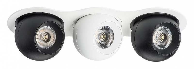 Встраиваемый светильник Lightstar Intero BALL i636726272 цвет плафона/подвески Белый, Черный, цвет арматуры Белый