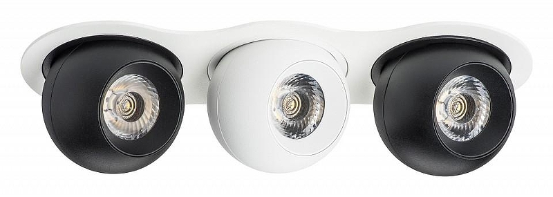 Встраиваемый светильник Lightstar Intero BALL i636746474 цвет плафона/подвески Белый, Черный, цвет арматуры Белый