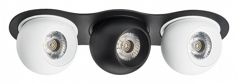Встраиваемый светильник Lightstar Intero BALL i637627262 цвет плафона/подвески Белый, Черный, цвет арматуры Черный