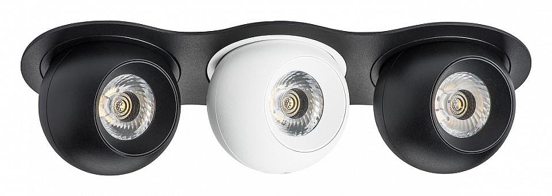 Встраиваемый светильник Lightstar Intero BALL i637726272 цвет плафона/подвески Белый, Черный, цвет арматуры Черный
