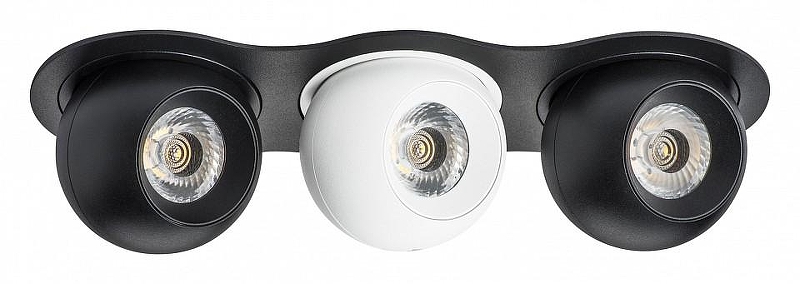 Встраиваемый светильник Lightstar Intero BALL i637746474 цвет плафона/подвески Белый, Черный, цвет арматуры Черный