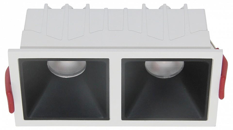 Встраиваемый светильник Maytoni Downlight Alfa LED DL043-02-10W3K-SQ-WB цвет Черный, Белый