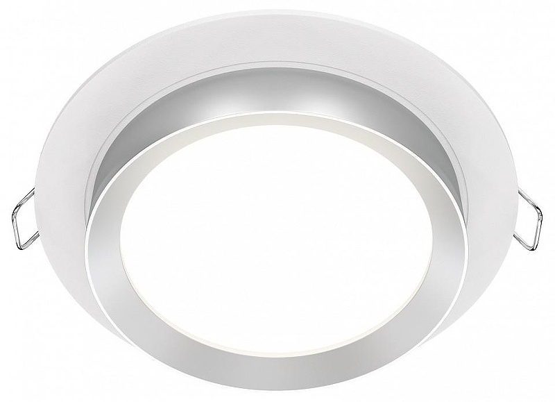 Встраиваемый светильник Maytoni Downlight Hoop DL086-GX53-RD-WS цвет Белый, Серебро