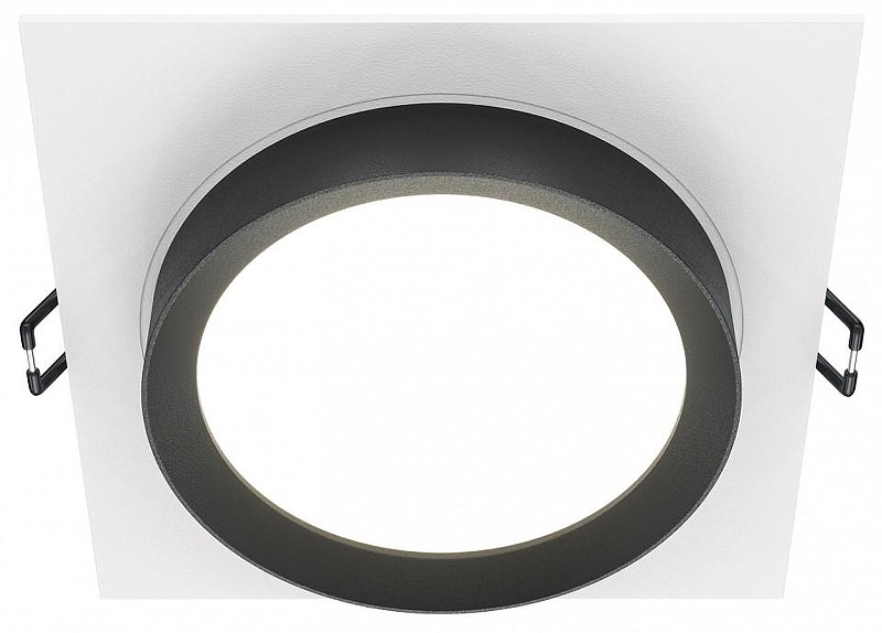 Встраиваемый светильник Maytoni Downlight Hoop DL086-GX53-SQ-WB цвет Белый, Черный