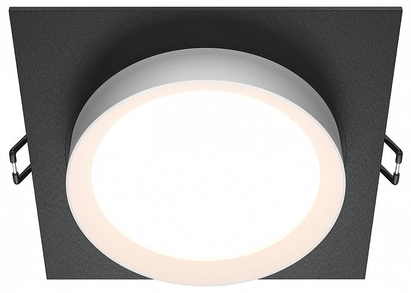 Встраиваемый светильник Maytoni Downlight Hoop DL086-GX53-SQ-BW цвет Белый, Черный