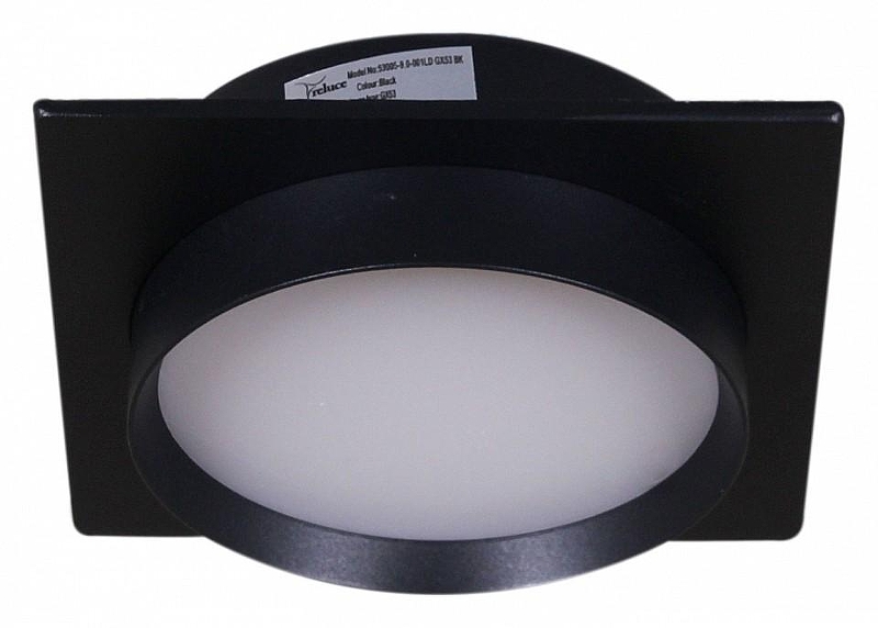 Встраиваемый светильник Reluce Technical 53005 53005-9.0-001LD GX53 BK цвет плафона/подвески Белый, Черный, цвет арматуры Белый, Черный