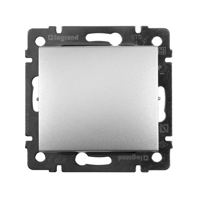 выключатель 1-клавишный LEGRAND Valena IP20 алюминий