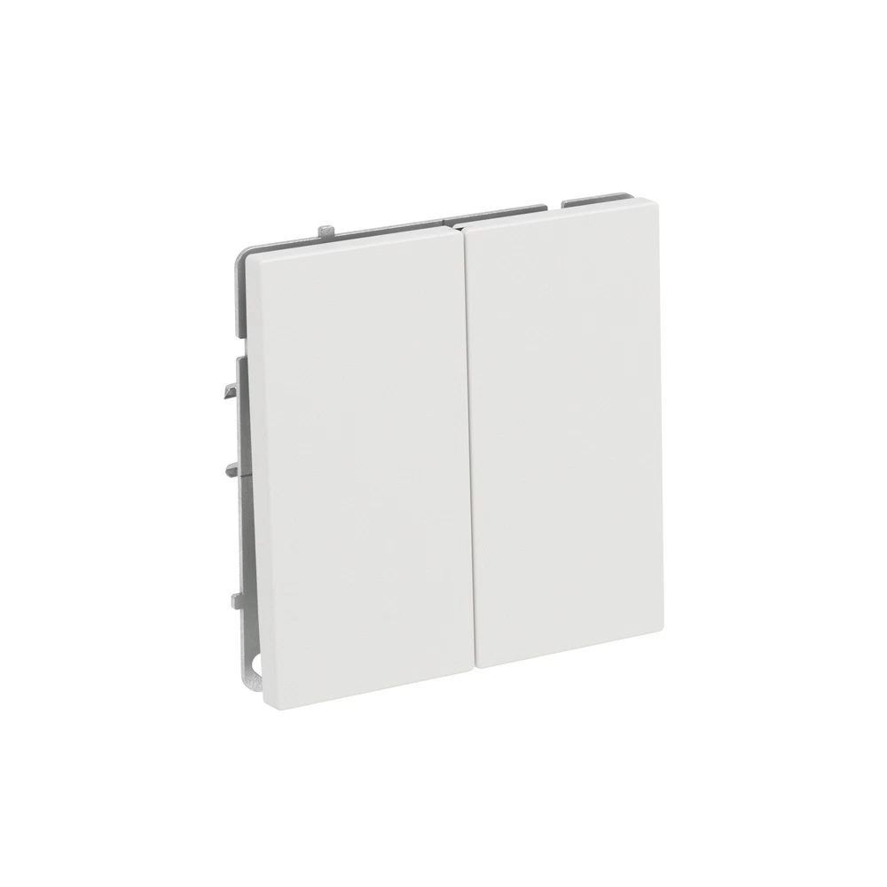 Выключатель DKC Kant двухклавишный встраиваемый белый песок (7010104DIY)