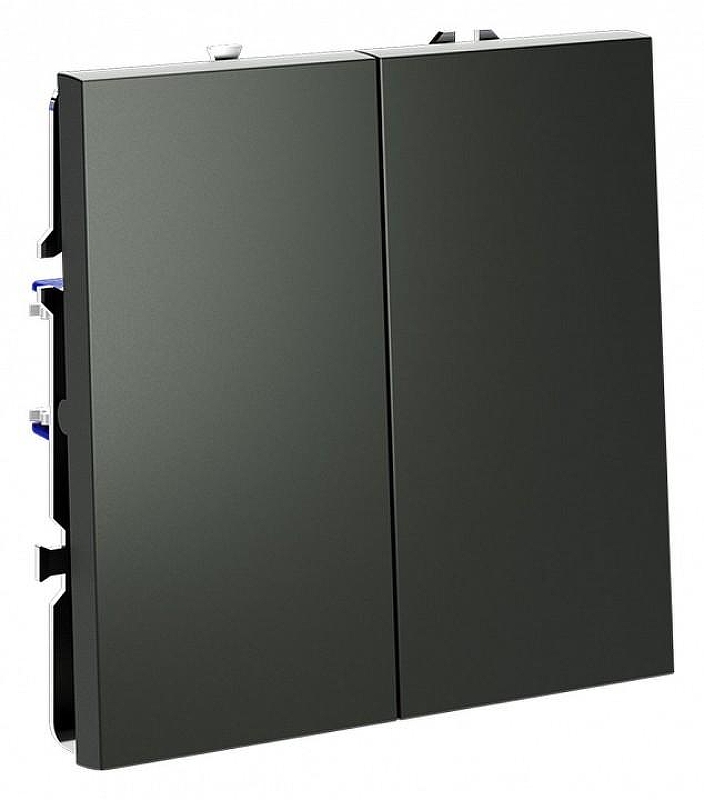 Выключатель двухклавишный без рамки Voltum S70 VLS020106 цвет Серебро