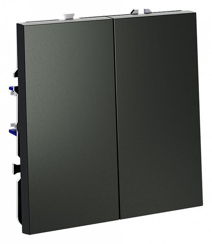 Выключатель двухклавишный без рамки Voltum S70 VLS020606 цвет Серебро